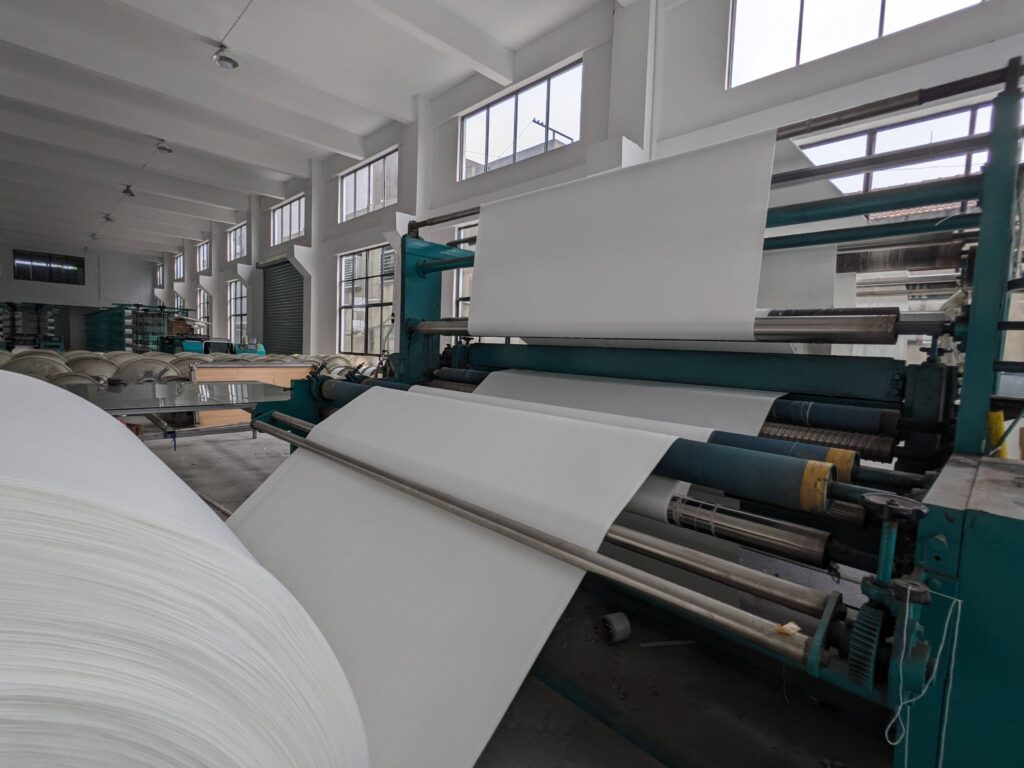 Grey Fabric Stretching and Shaping